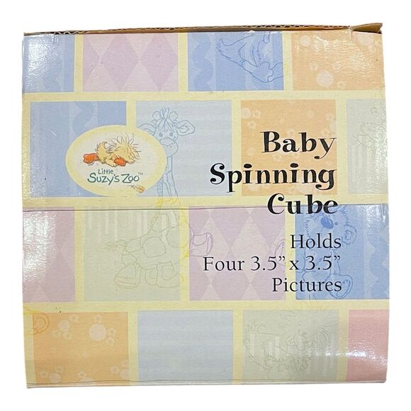 Little Suzys Zoo Baby Spinning Photo Cube - Purple & Grey with Baby Elephant - Picture 5 of 7